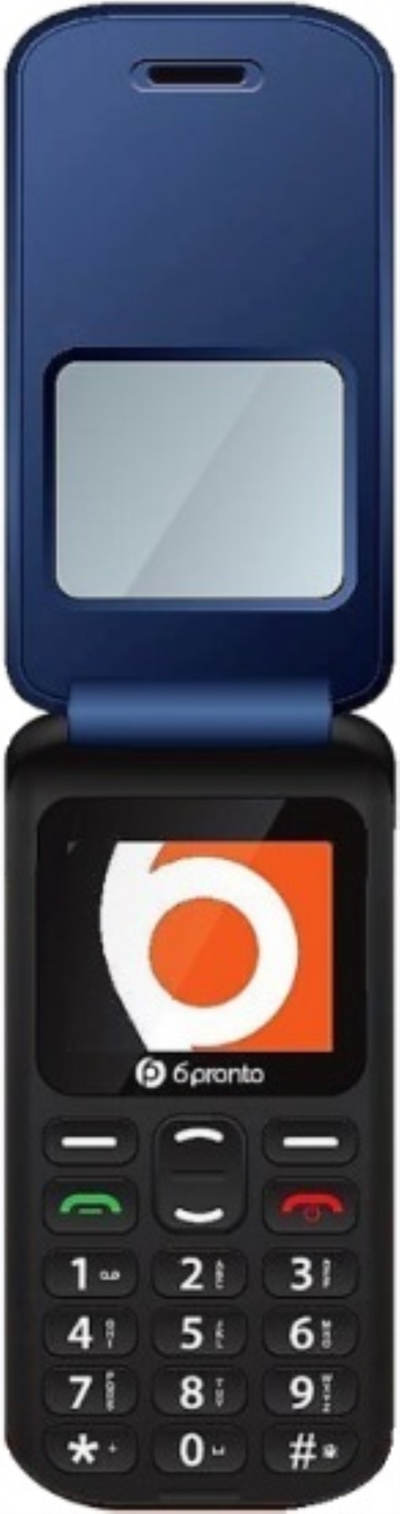 TECNOSHOP Cellulare 6 Pronto Flip Duo 6PF04 blu
